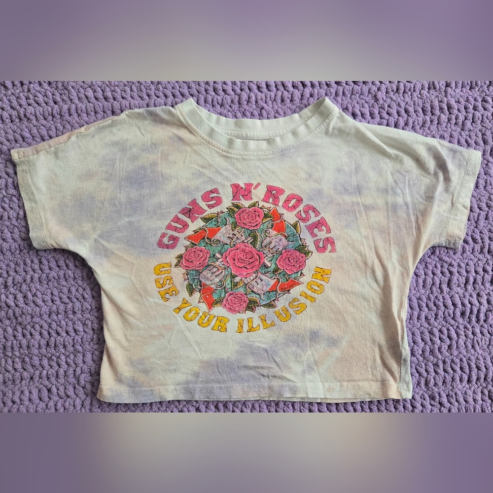 Guns N Roses Crop Tee Girls Size 6